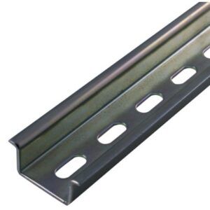 PR006 35 mm x 15 mm Slotted DIN Rail | Precut Length: 101.6 mm (4.00") | TH35-15 Steel Rail | Open Ends |RoHS Compliant | Sold As Single Units