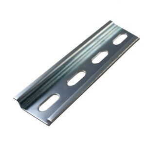 PR005 35m x 7.5mm Slotted DIN Rail | Precut Length: 100mm (3.94") | TH35-7.5 Steel Rail | RoHS Compliant | Closed Ends | Sold As Pack of 10